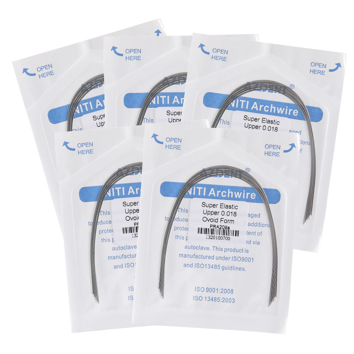10 Packs AZDENT Dental Orthodontic Super Elastic Niti Round Arch Wire Ovoid Form