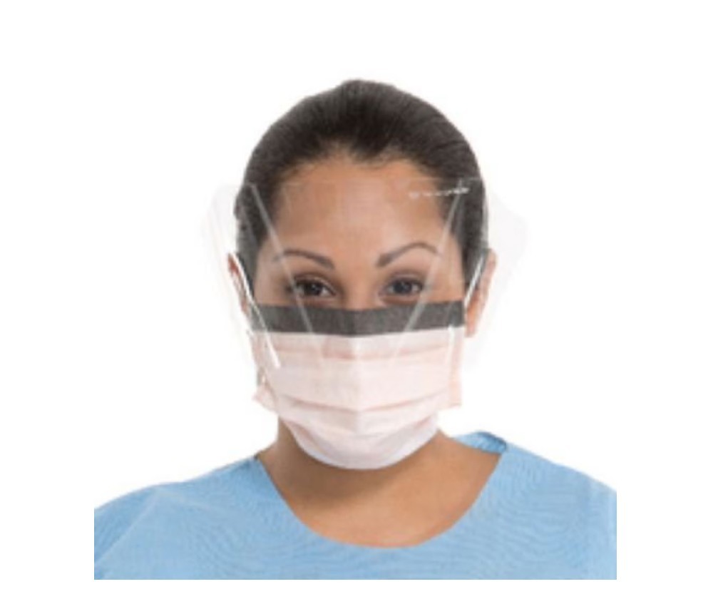 Halyard 47147 Fog-Free FluidShield ASTM Level 3 Procedure Mask Earloops 50-Piece