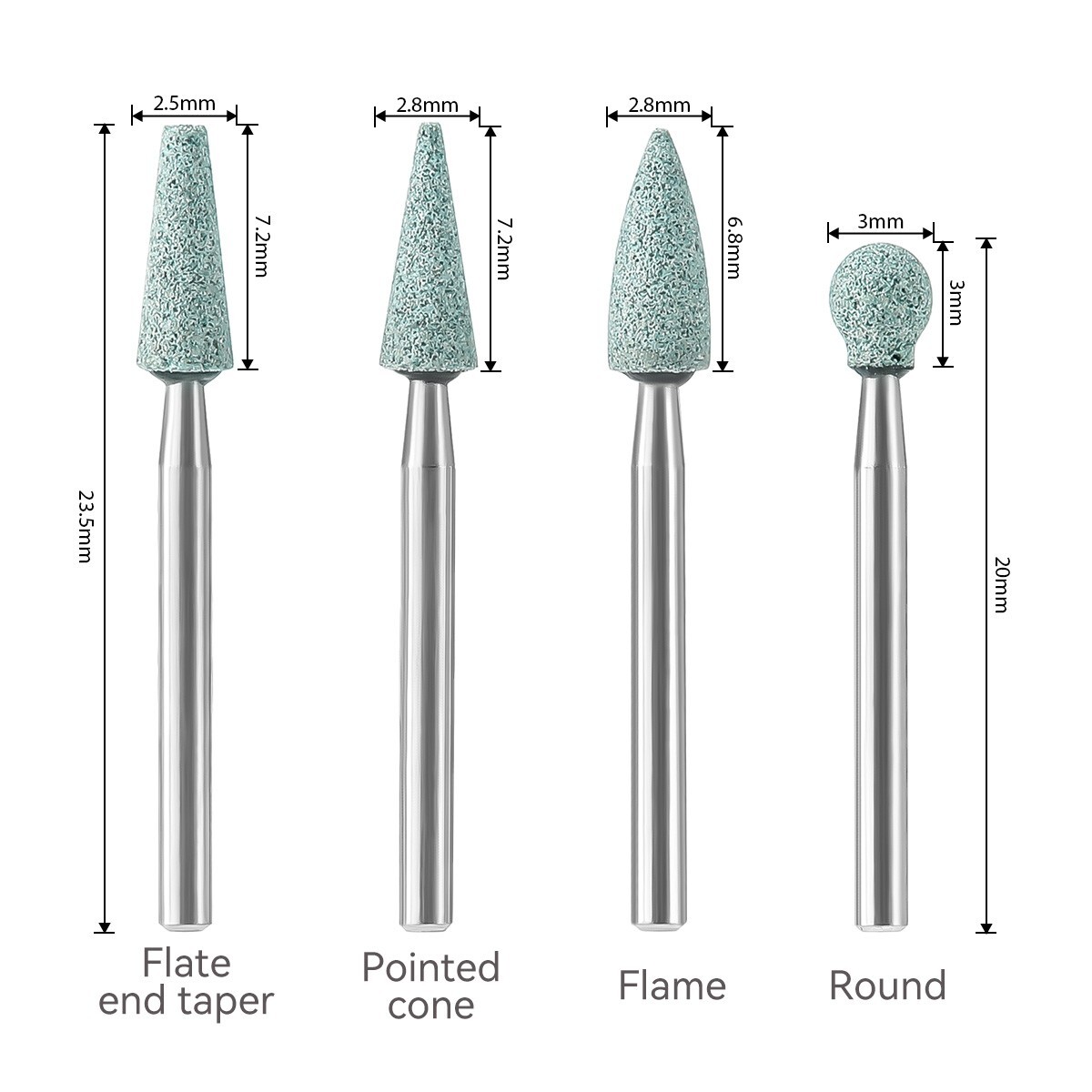 12pcs Dental High Speed Green Stone Polishing Burs Coarse Grit FG Abrasion Burs