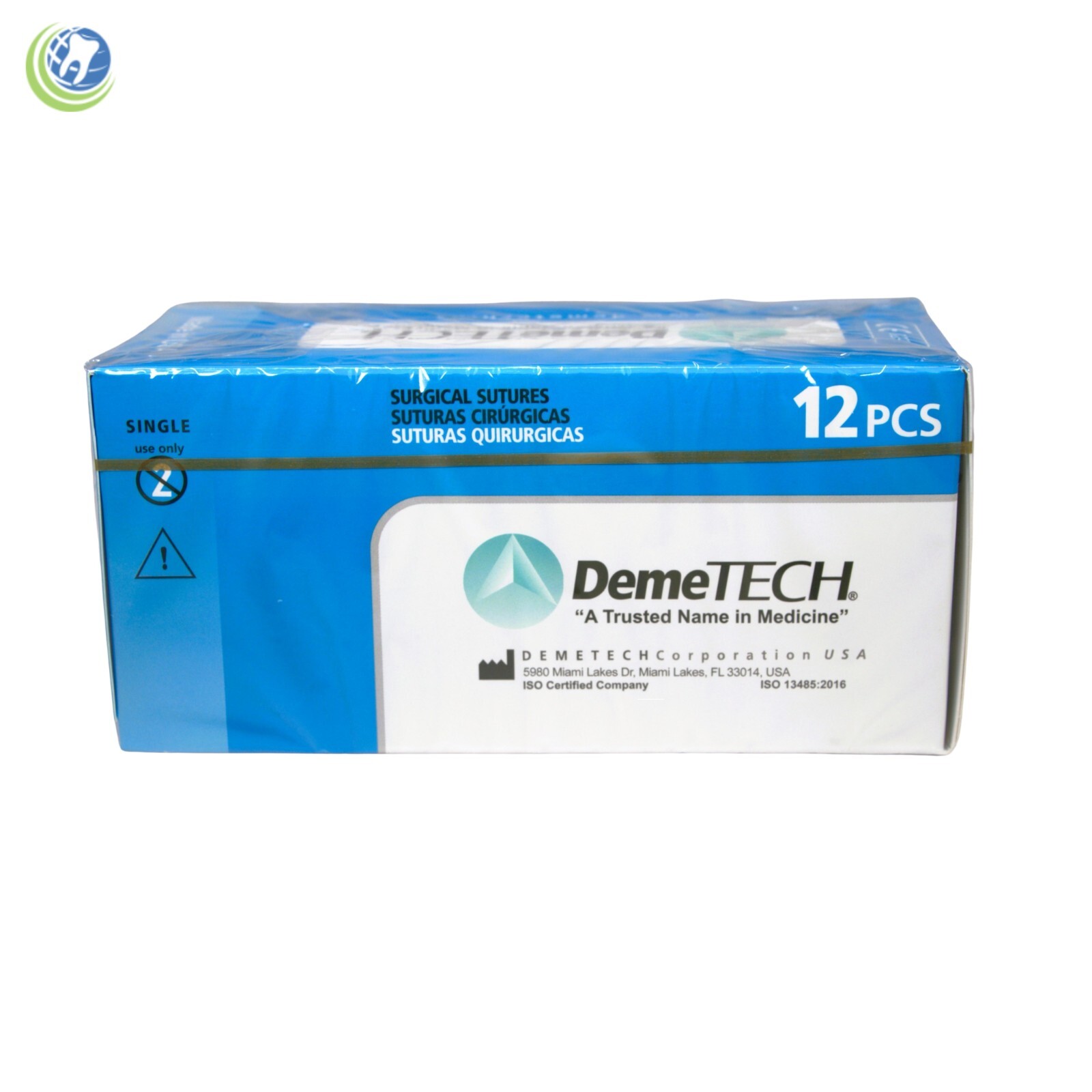 Dental Surgical Suture 3-0 Metric Silk Non-absorbable USP 12/pack DemeTech
