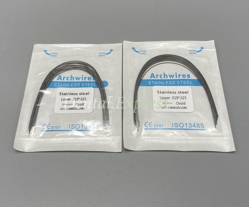 Dental S.S Orthodontic Arch Wire Stainless Steel Round Rectangular Ovoid Form