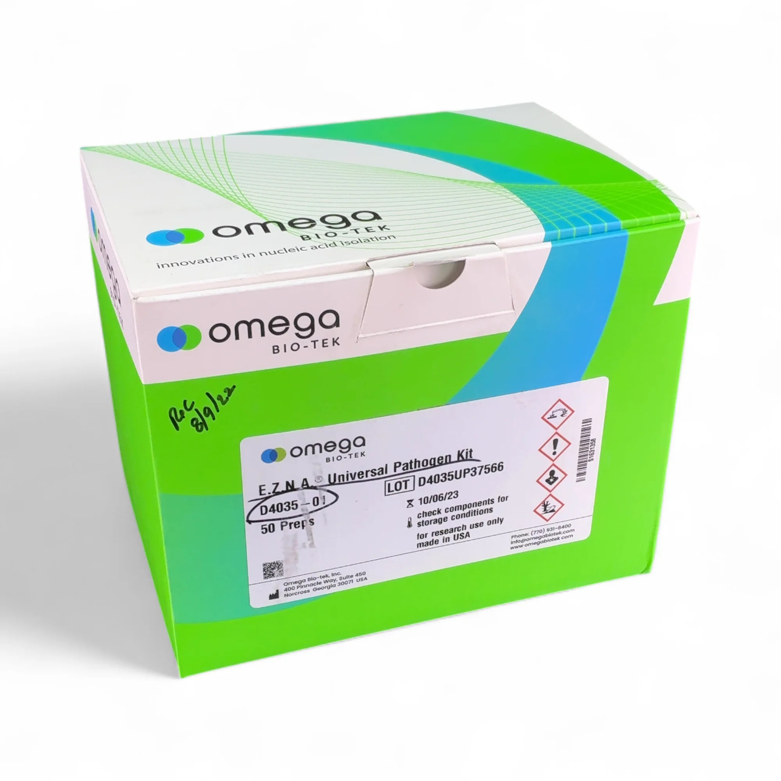Omega Bio-Tek E.Z.N.A. Universal Pathogen Kit 50 Preps D4035-01 50 (Best Offer!)