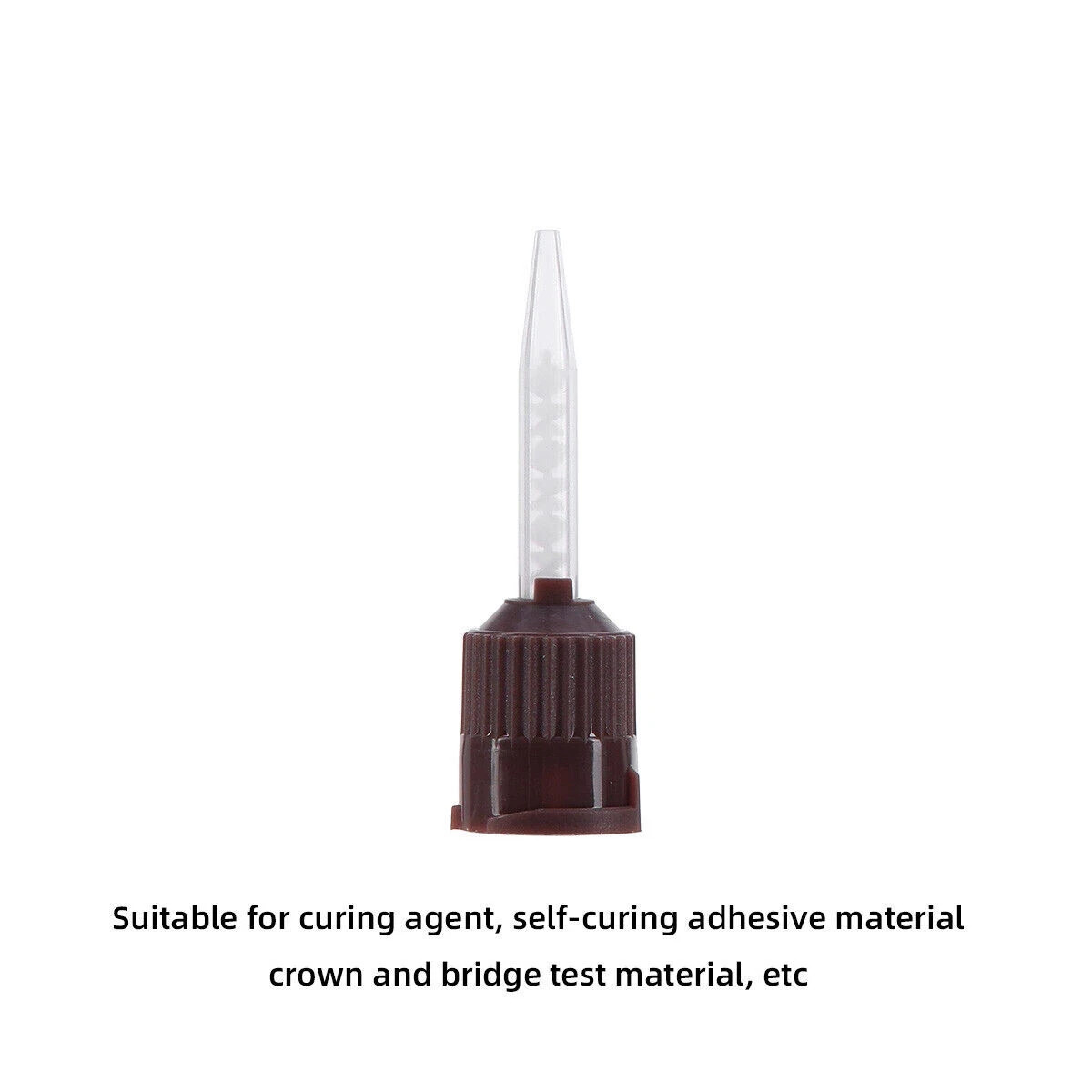 4 Sizes Dental Mixing Tips for Impression Material Brown Cements Disposable