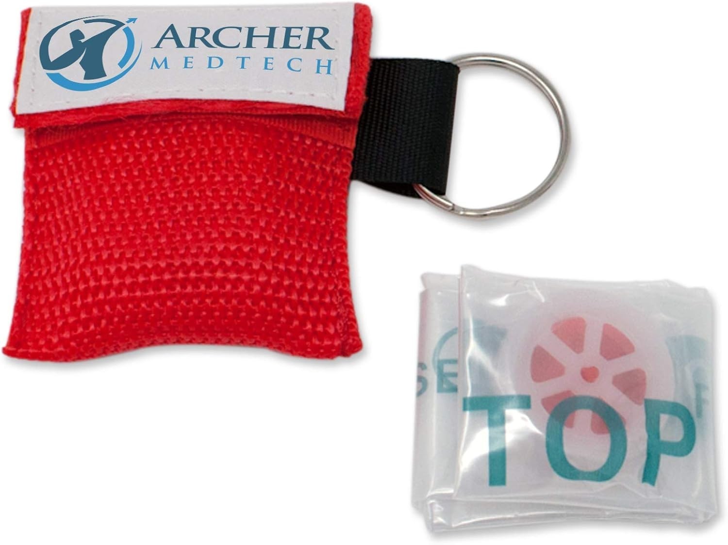 CPR Mask for Pocket or Key Chain, CPR Emergency Face Shield with One-Way Valv…
