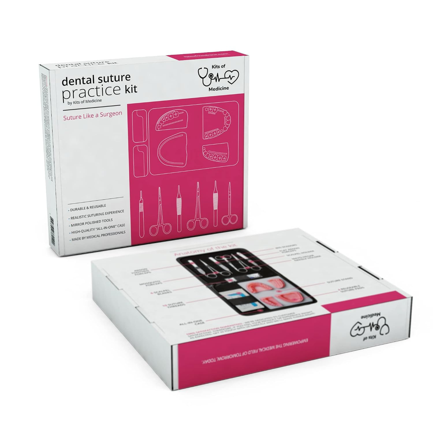 Dental Suture Practice Model | Complete Suturing Model Including 4 Suture Pads
