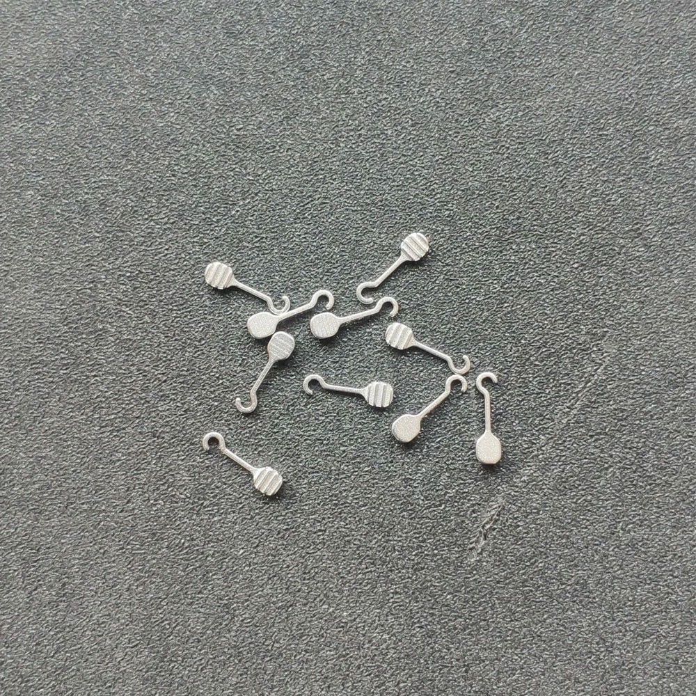 10 Pieces Bondable Sliding Crimpable Hook Long Curved 10Pcs/pack Left Right