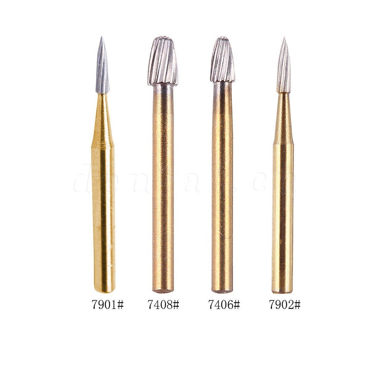 10x Dental Trimming Finishing Polishing Gold Carbide Bur High Speed FG 1.6mm