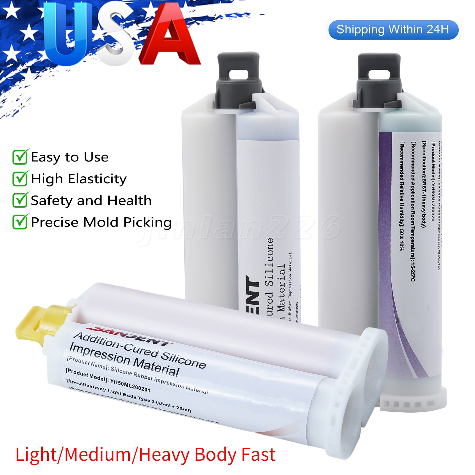 Dental Impression Material Silicone Medium/Light/Heavy Body Fast Set