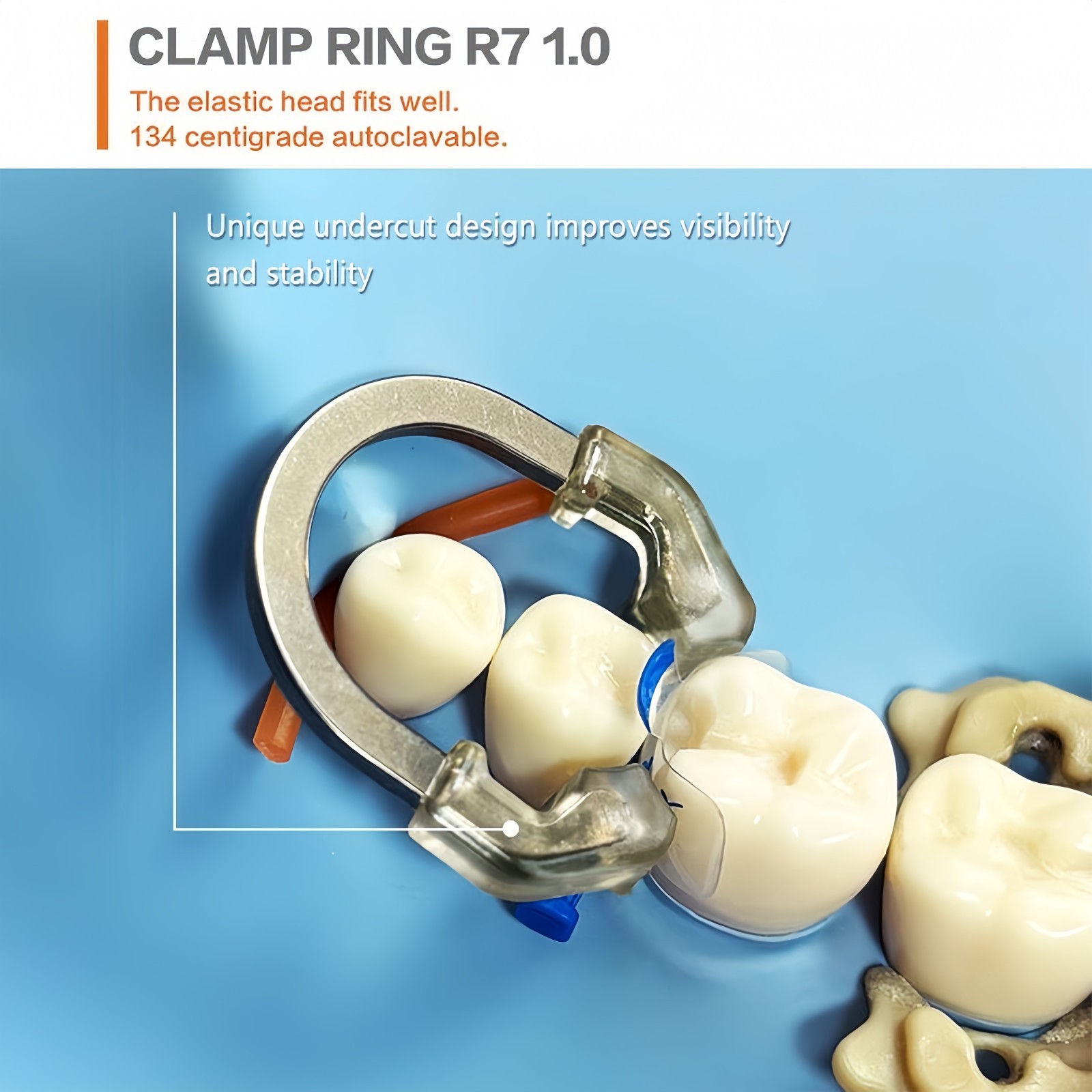 Dental NITI Transparent Matrix Clamp Ring R7 1.0 Seperator Rings Elastic Clear