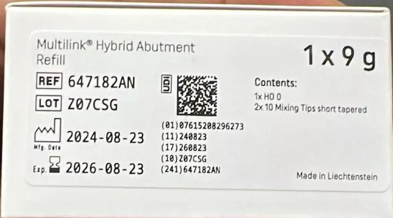 Ivoclar Vivadent Multilink Hybrid Abutment Bonding Composite Cement 9g Free Ship
