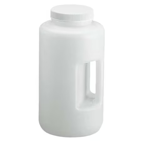 Bottle W/Handle, 4000Ml, 128 Oz, Wide Mouth, 6Fap6