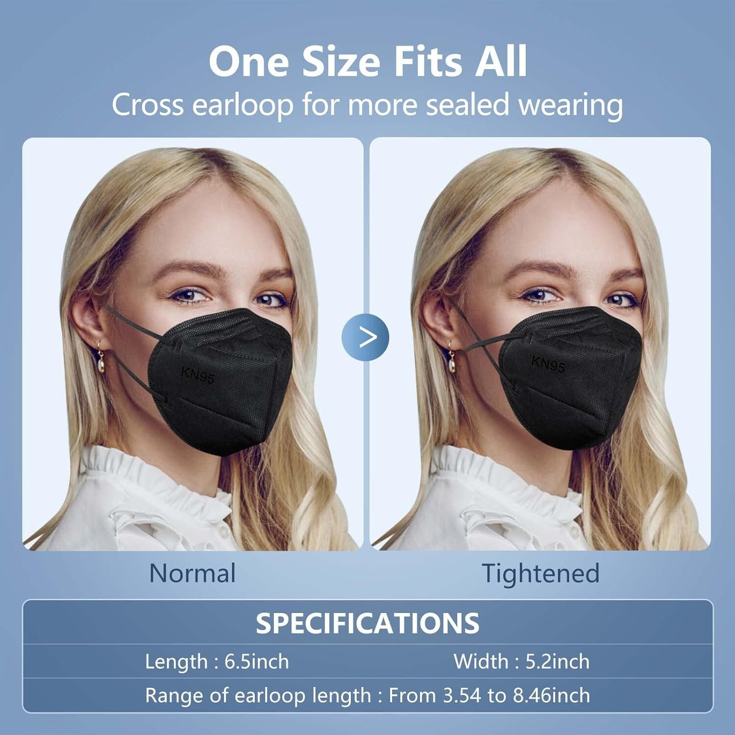 10/30/50/100 Pcs Blue KN95 Protective 5 Layer Face Mask Disposable Respirator