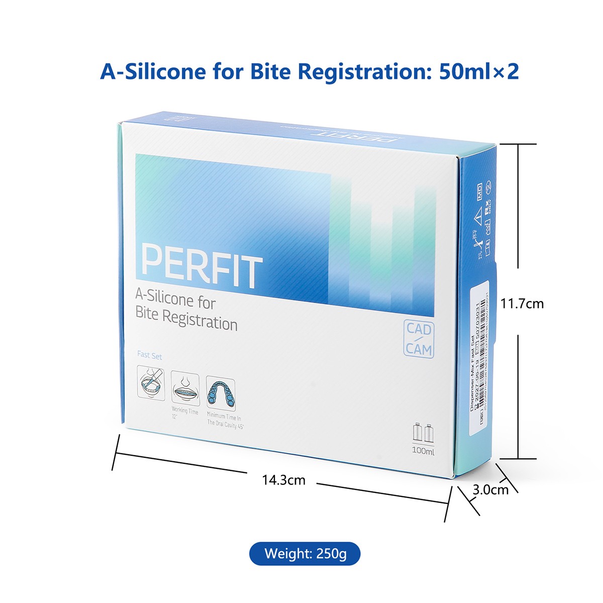 Silicone dental A para el material de registro mordedura Mezcla/Conjunto rápido