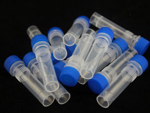 Plastic Vials Microcentrifuge Tubes Orange Lab Screw Cap Tube Lot Sample new 1ml