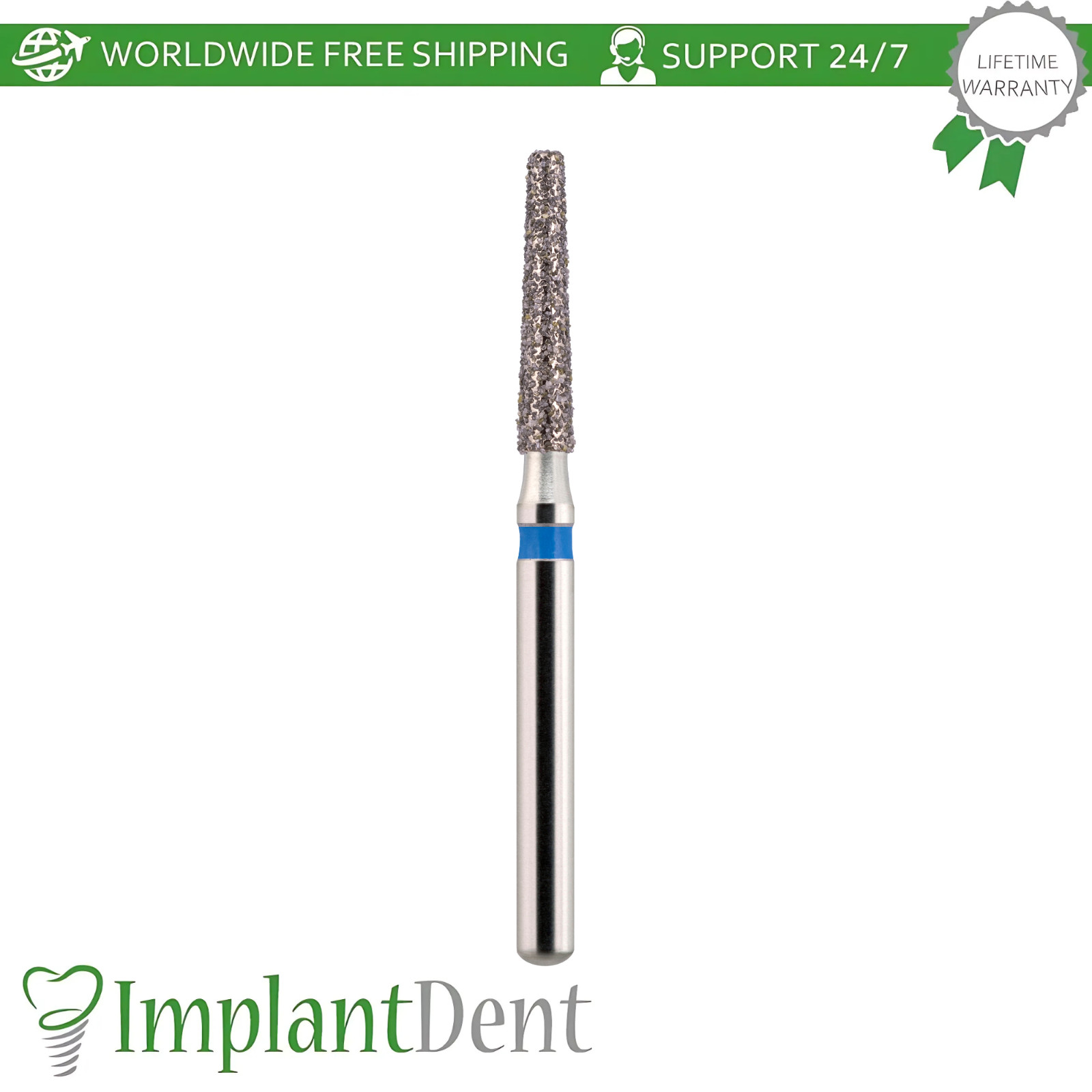 Dental MDT Flat End Taper FG Diamond Burs 172 Crown Preparation Detailed Shaping