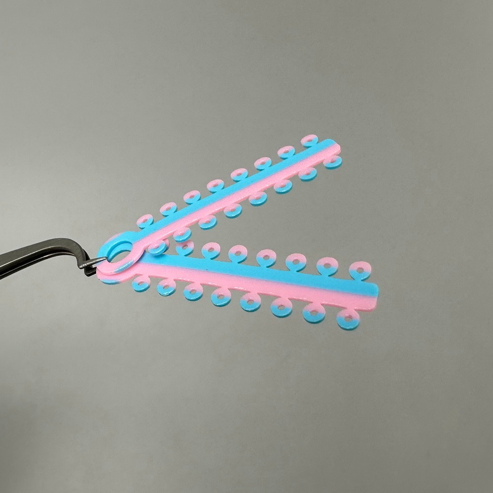 Dental Orthodontic Elastic Ligature Ties Rubber Bands Braces Double Color 320pcs