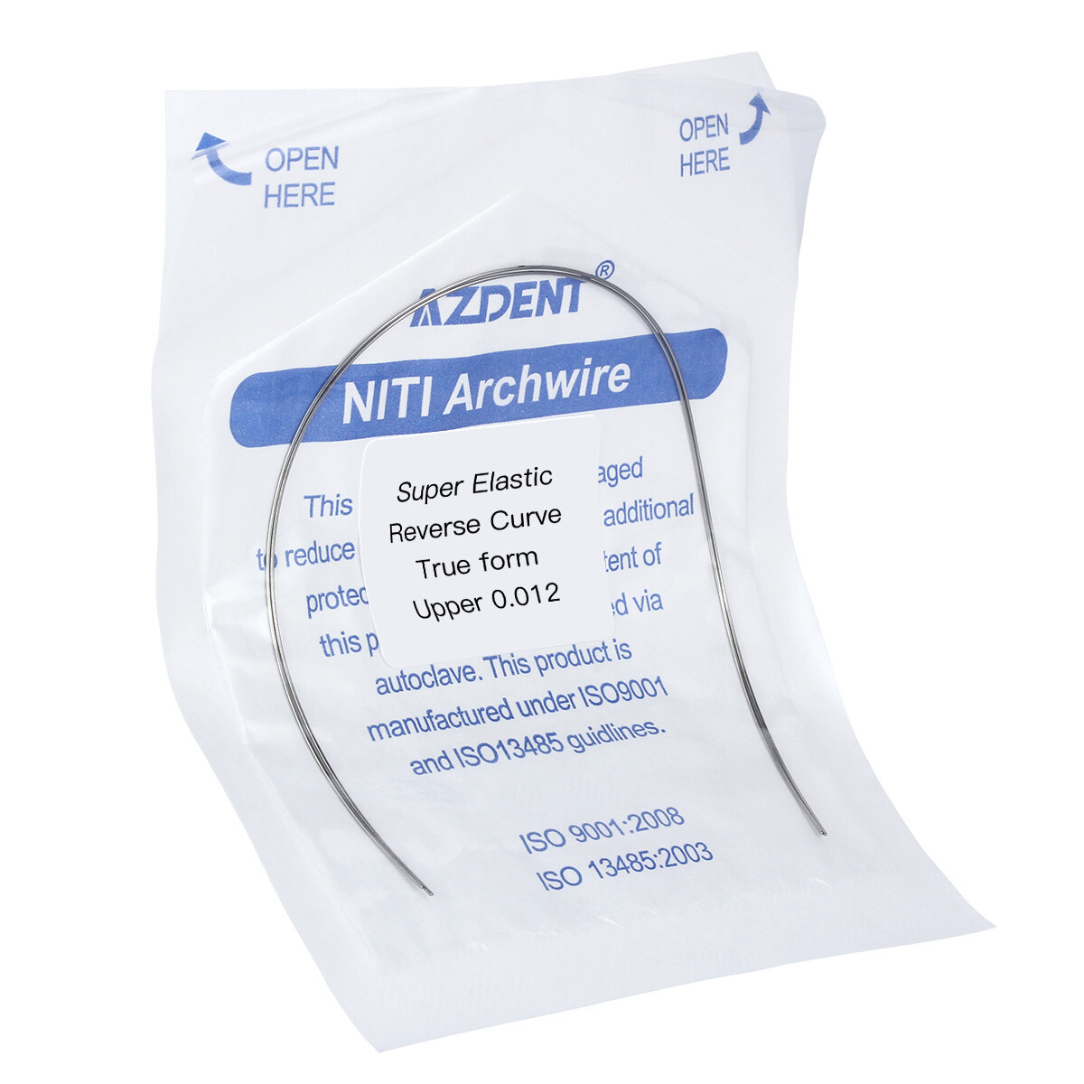 2pcs AZDENT Orthodontic Super Elastic NITI Reverse Curve True Round Arch Wire