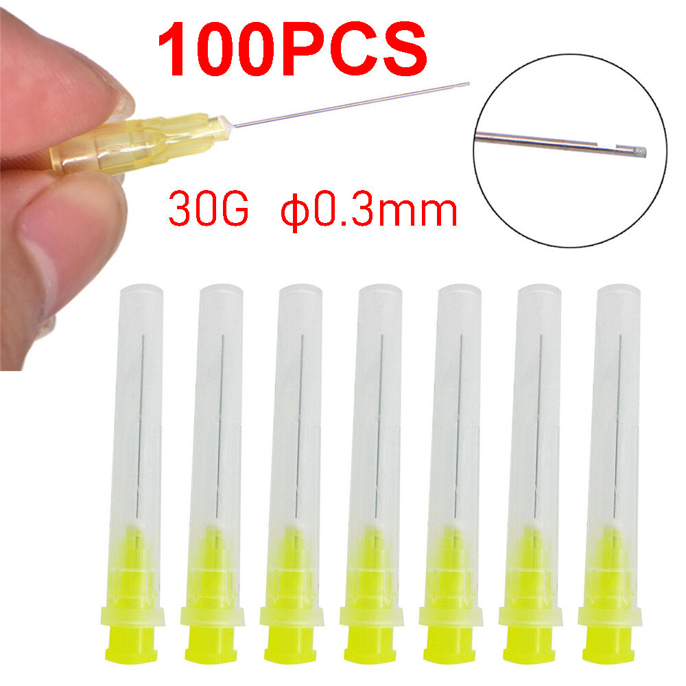 100pcs Dental Endo Irrigation Needle Tip 30GA End-Closed Side Hole Syringes NEW