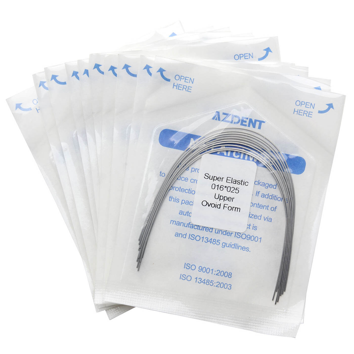 AZDENT Dental Orthodontic Super Elastic Niti Rectangular Arch Wire Ovoid/Nature