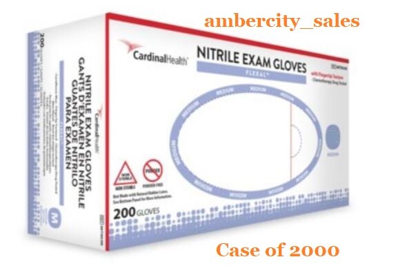 FLEXAL NITRILE EXAM GLOVES LATEX FREE NON-STERILE (Case of 2000) by Cardinal