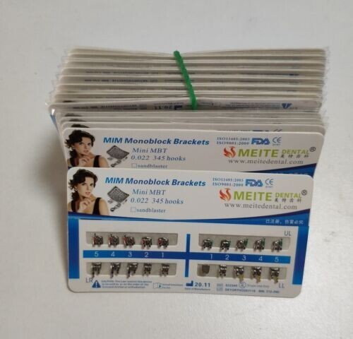 10 Sets Dental Orthodontic Metal Brackets Braces Mini Roth/MBT 022 345 Hooks
