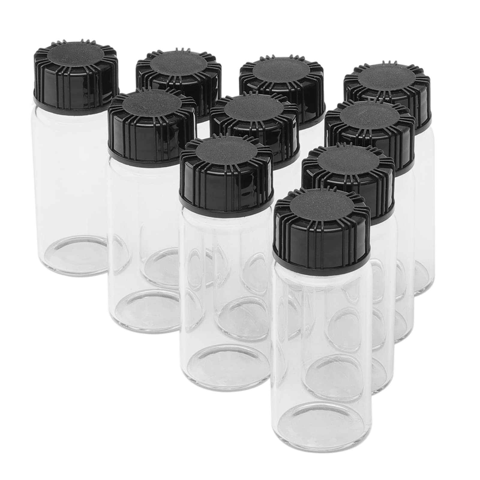 JIUWU 10 Pack Glass Vials,10 ml Bottle with Screw 22 mm x 54 mm, clear