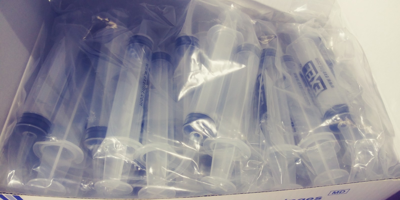 50pc Exel Int 26267 12ml Curved Tip Syringe