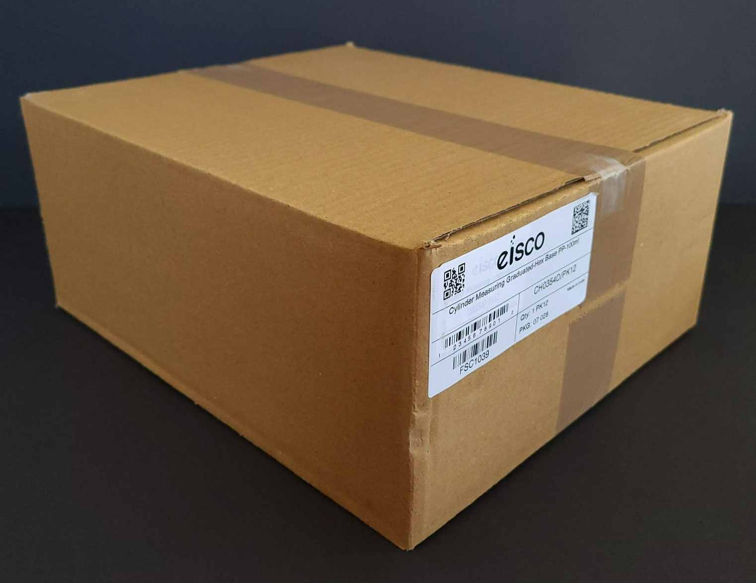 12 Eisco 100ml Plastic Measuring Cylinder Graduated Cylinder for Laboratory Test