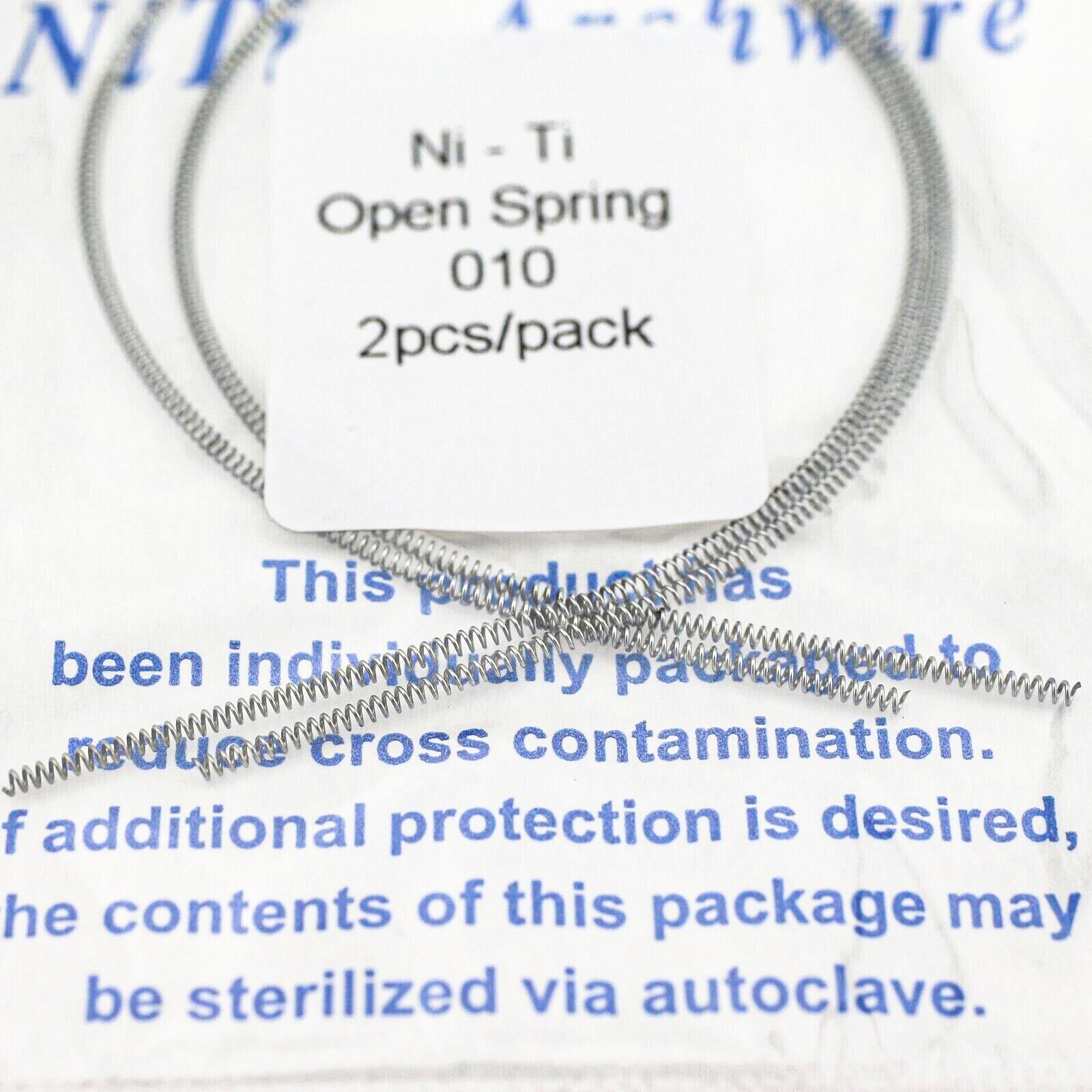US 10Pcs Dental Orthodontic NiTi 0.012/0.010*180mm Open Coil Spring Medium Force