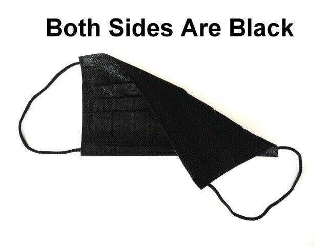 10,50,100,200 Black Disposable Medical Face Mask 3 Layer C.E Approval FFP2