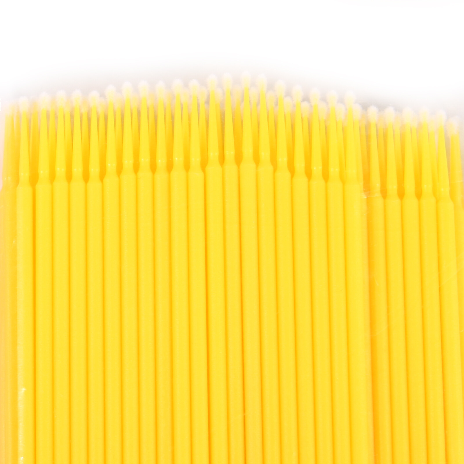 Dental Micro Applicator Brush Disposable Makeup Eyelash Brushes 2.0mm Yellow