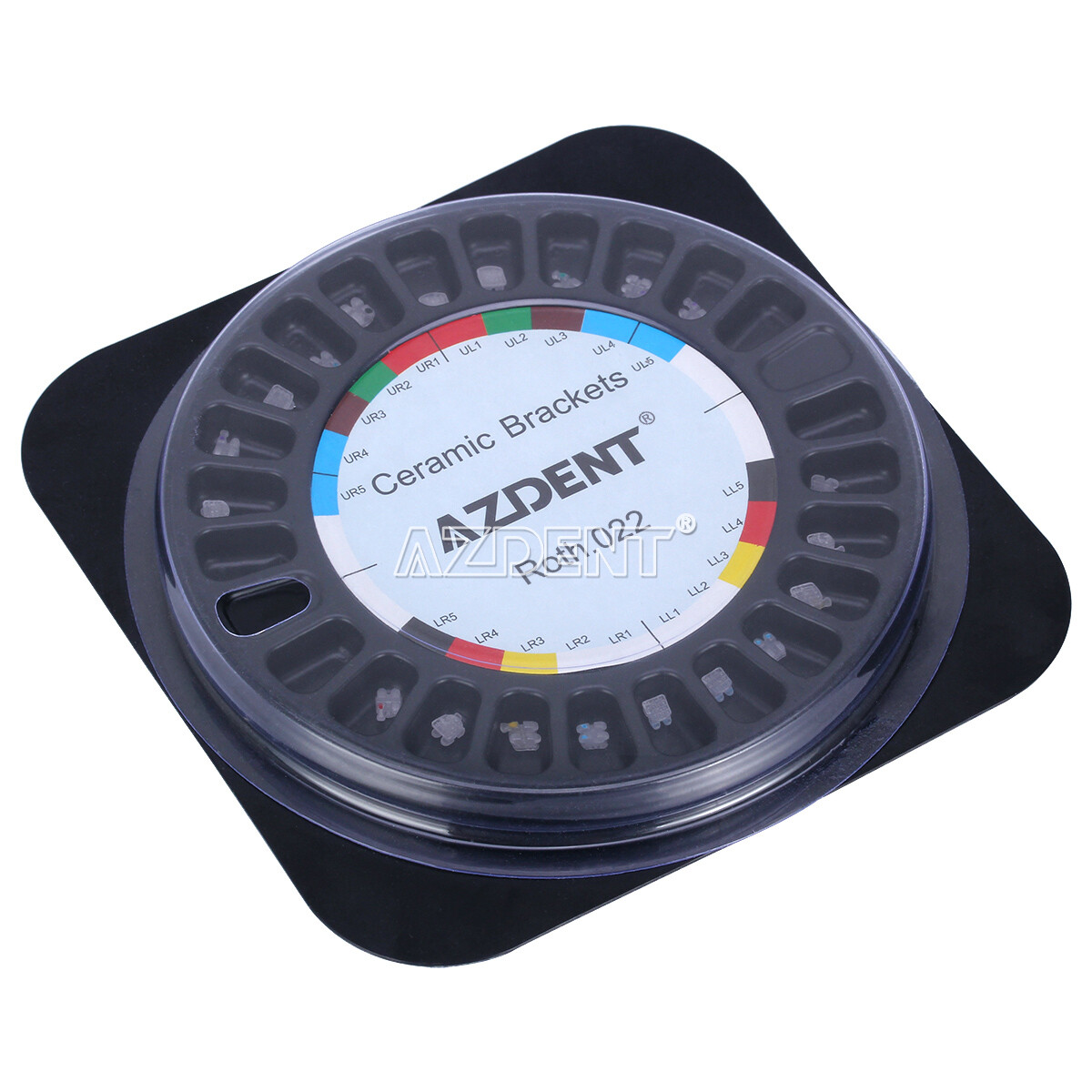 AZDENT Dental Orthodontic Ceramic Brackes Braces Roth /MBT .022 Hooks 3 4 5