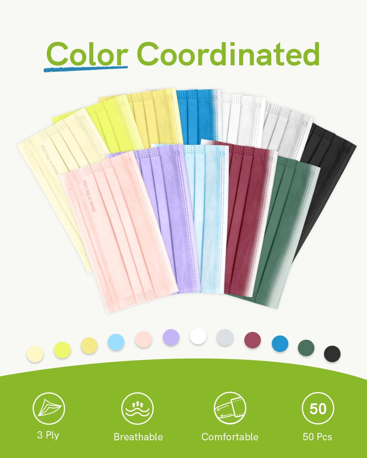 Disposable Masks, 3-Ply ASTM Level 3 , FSA/HSA Eligible, Breathable & Comfort…