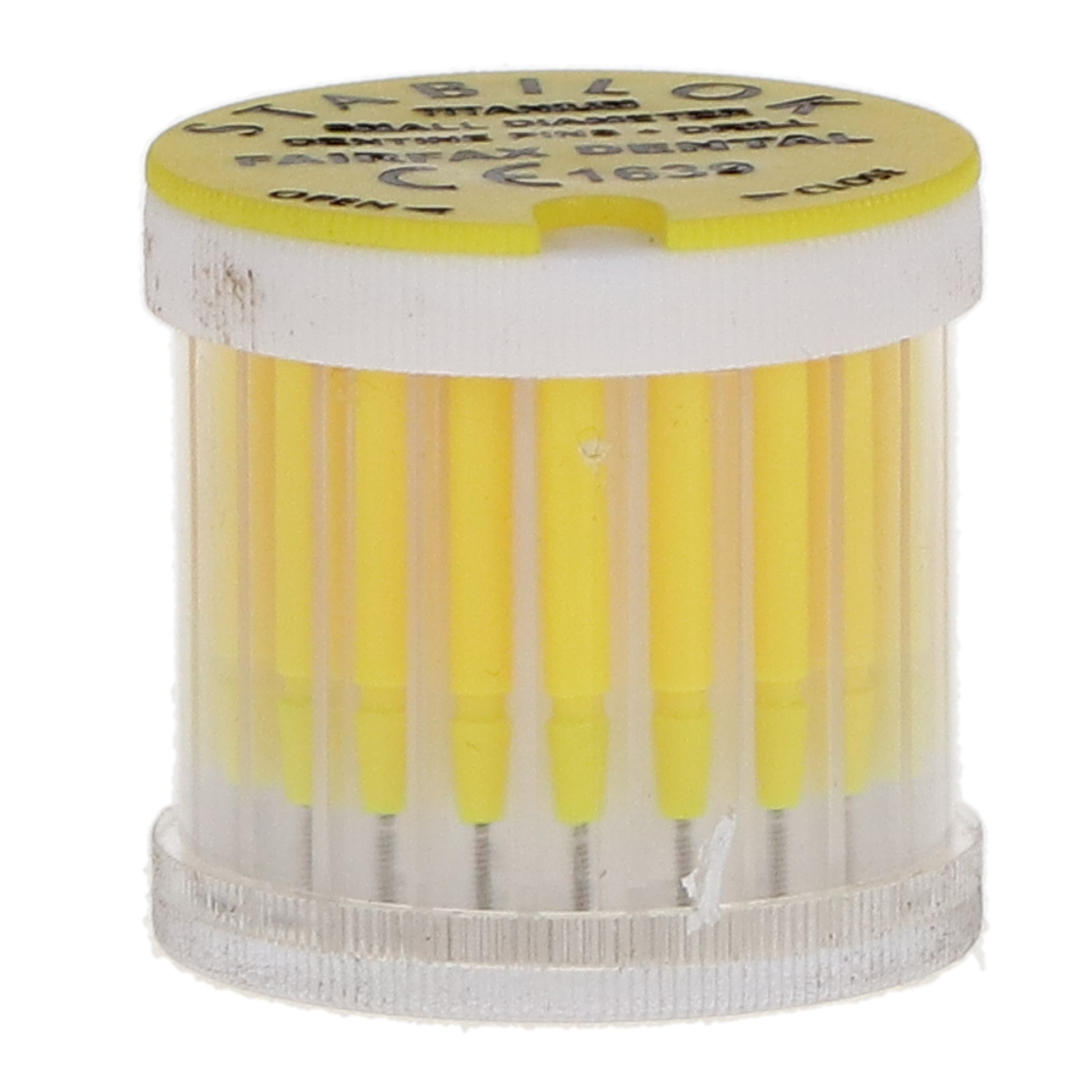Fairfax Dental 50050 Stabilok Titanium Pins .021″ Standard Kit Yellow 20/Pk