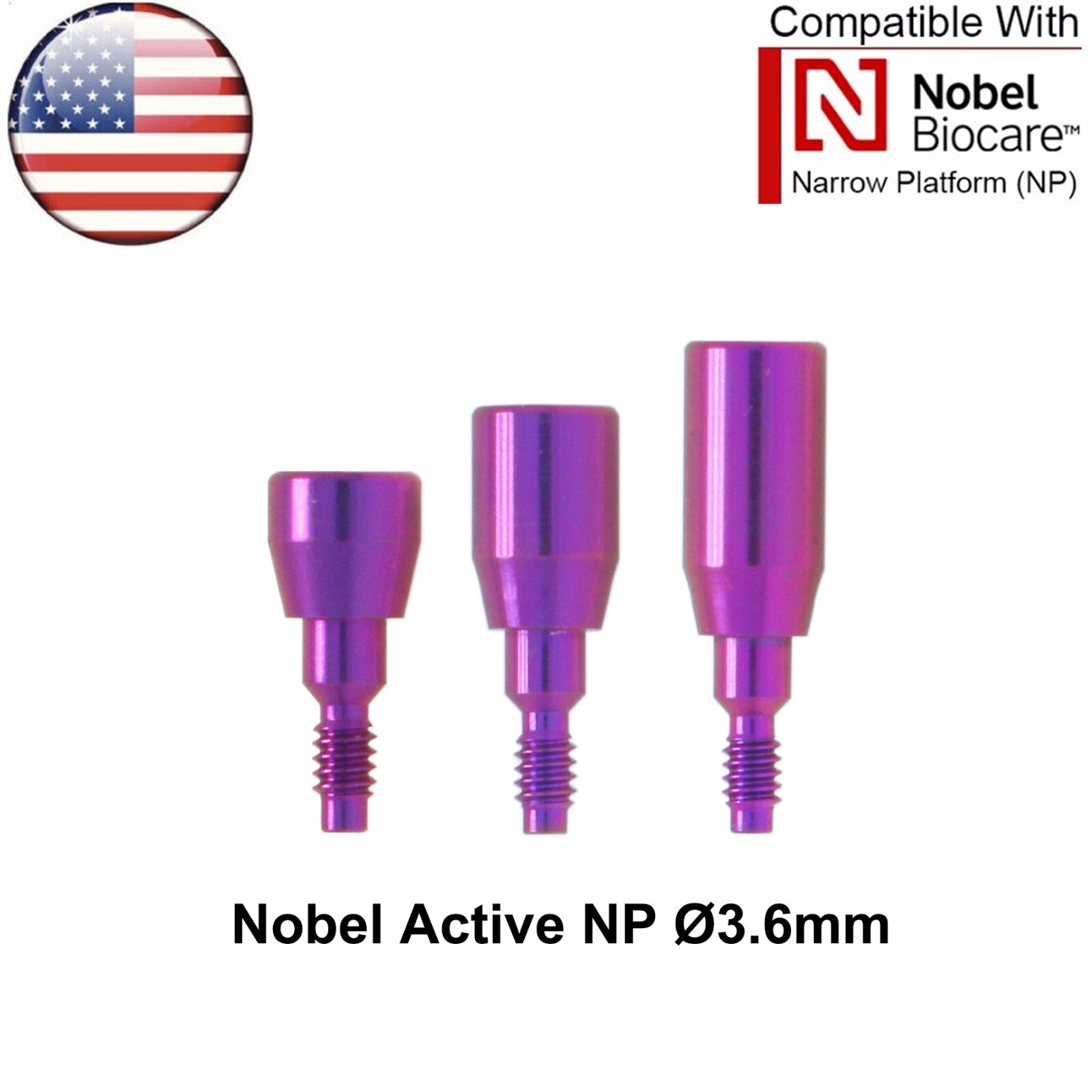 US Fit Nobel Active Healing Abutment NP/RP Impression Coping Closed/Open Tray