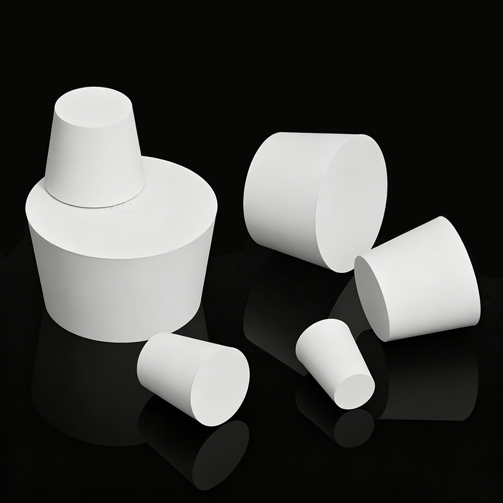 Rubber Bung Stopper Tapered Plugs Laboratory Solid Stoppers Sizes Various Flask