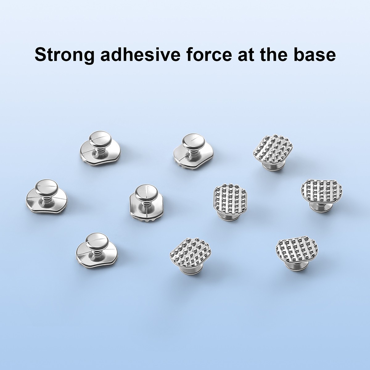 50pcs/Box Dental Ortho Lingual Buttons Bondable Round/Rectangular Mesh Base/MIM