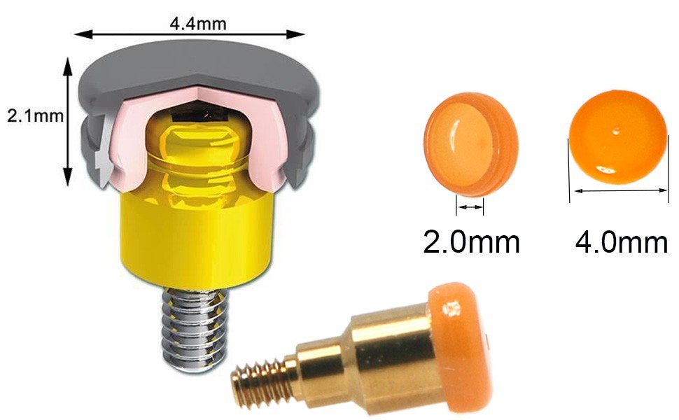 US Locator Classic Replacement Male Caps Retention Inserts 0.8/1.2/2.4lbs Set