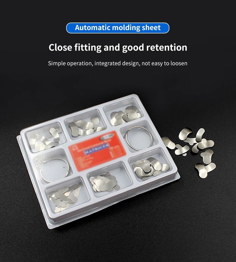 Dental Sectional Matrix Band Contoured System Metal Resin Clamping No1.398/1.330