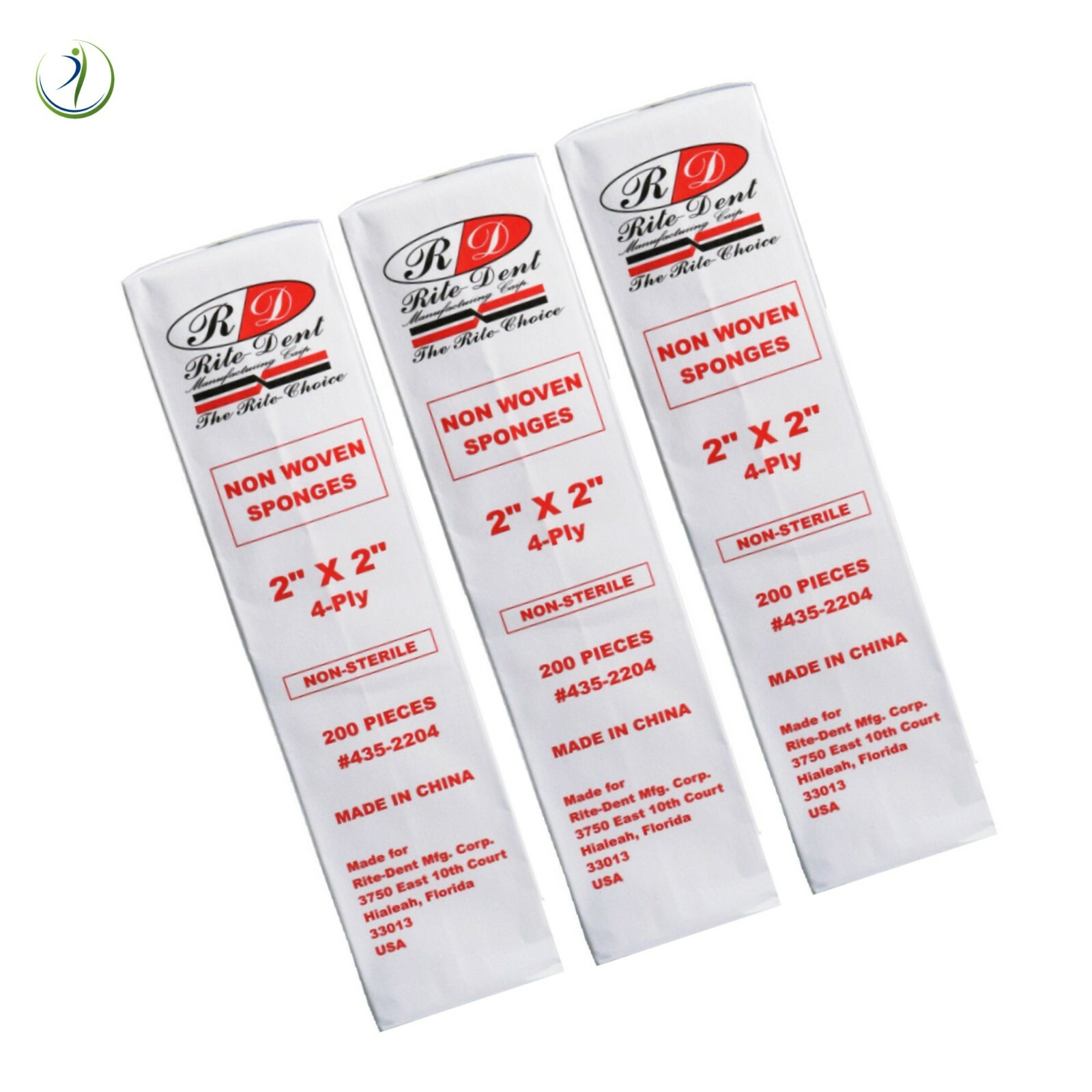 DENTAL COTTON GAUZE 2X2 4 PLY NON WOVEN 5,000/CASE MEDICAL HOSPITAL TATTOO SPA