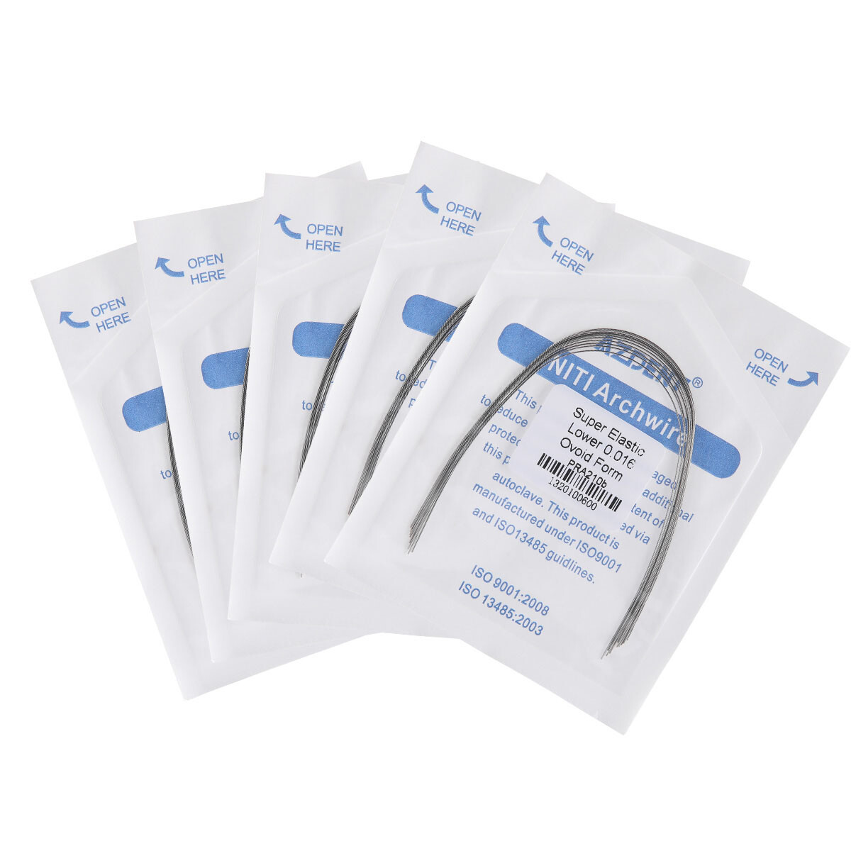 AZDENT Dental Orthodontic Super Elastic Niti Round Arch Wires Ovoid Form