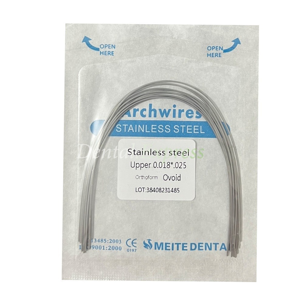 Dental S.S Orthodontic Arch Wire Stainless Steel Round Rectangular Ovoid Form