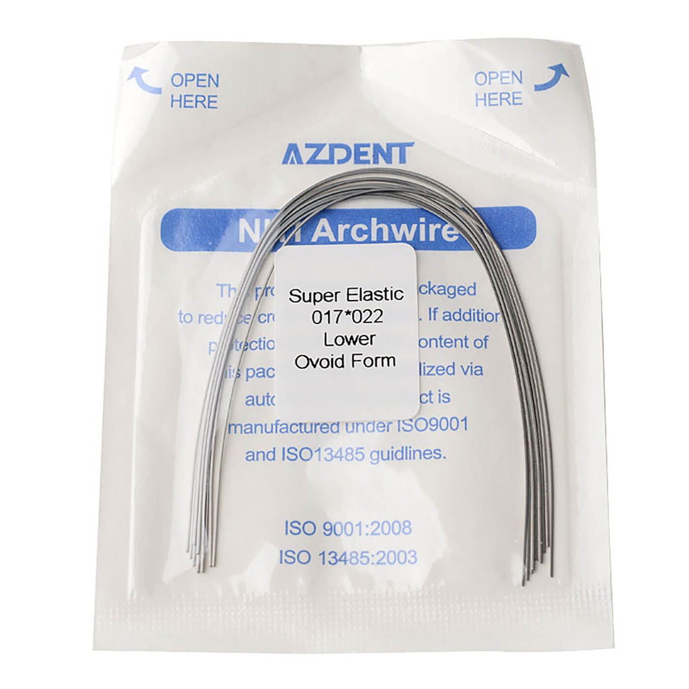 10 Pack AZDENT Dental Orthodontic Arch Wire Niti Super Elastic Rectangular Ovoid