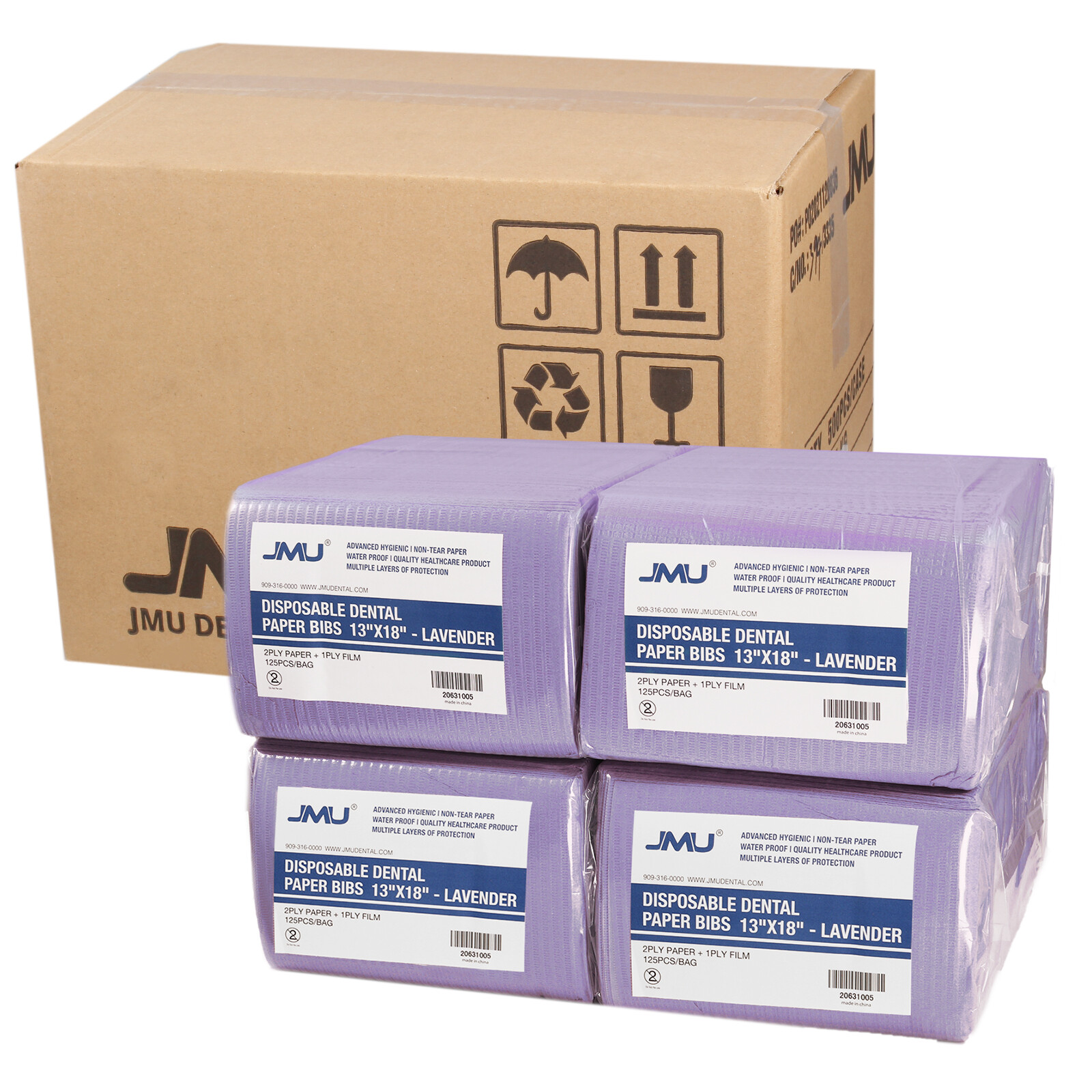 JMU 2000PCS Disposable Dental Bibs 3-Ply Tattoo Towel 13″x18″ Waterproof Medical