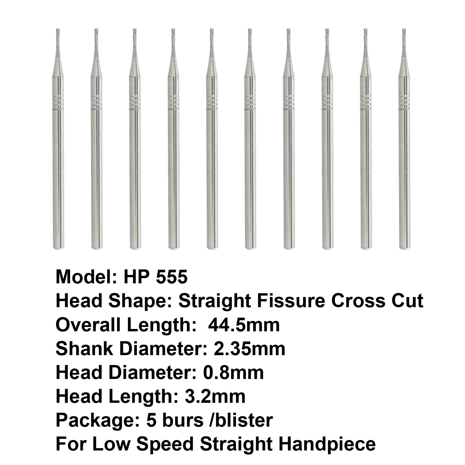 Wave Dental Carbide Bur Long Straight 556 557 558 560 562 HP Prima Low Speed Bur