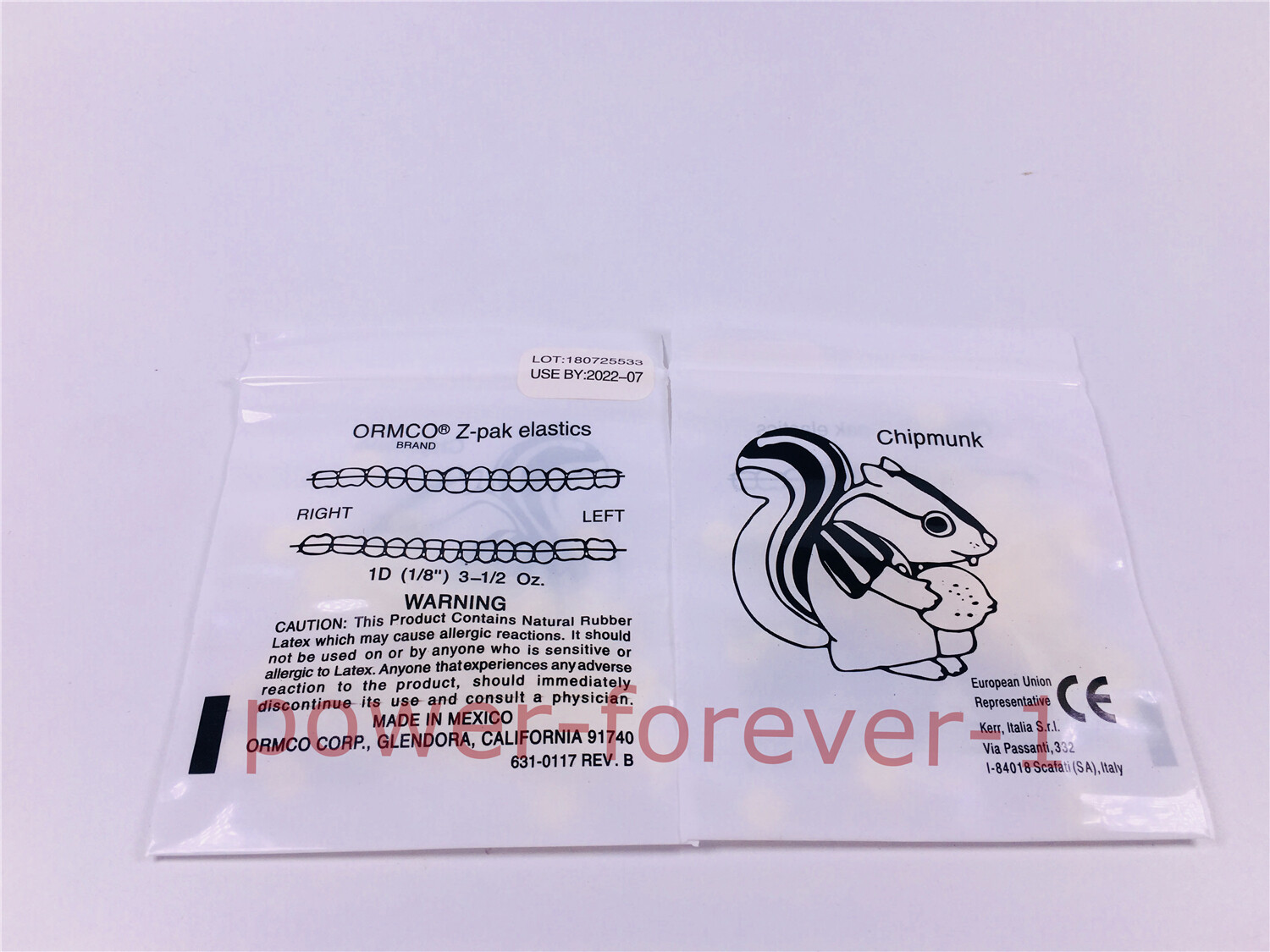 1000Pcs ORMCO Zoo Pack Dental Orthodontic Elastics 3.5OZ 1/8″ Chipmunk Bands