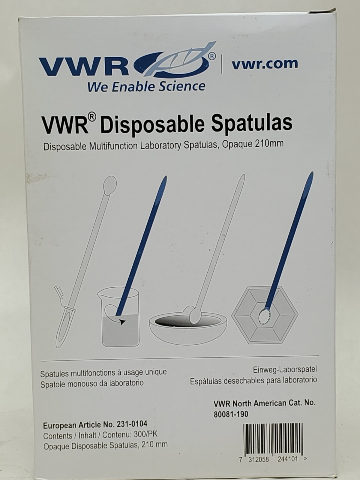SEALED 300 PACK – VWR 80081-190 Spatula Disposable Double Ended w/ Spoon & Scoop