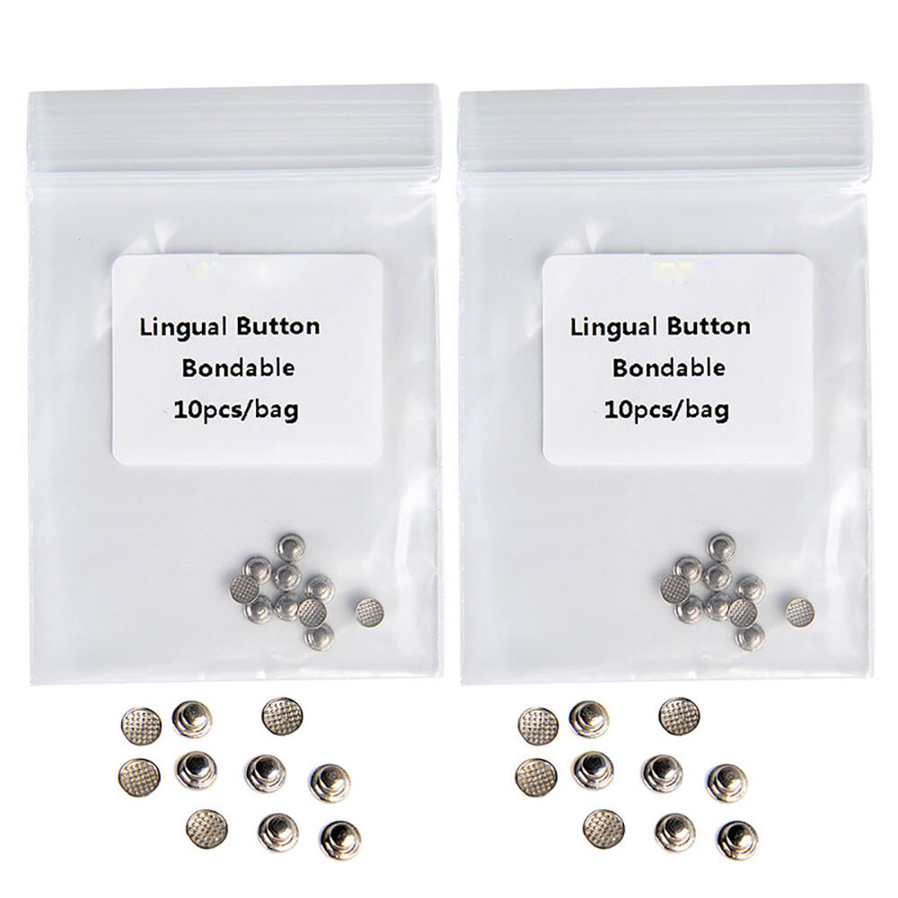 5X AZDENT Dental Orthodontic Round Lingual Button for Bondable 10Pcs/Pack