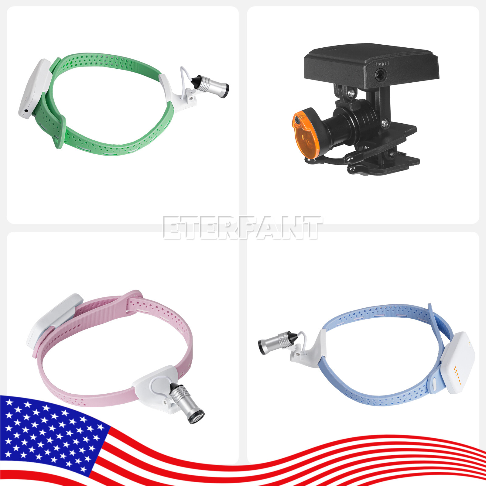 ETERFANT Dental 5W LED Lightweight Headlig Lamp/W/Filter for Binocular Loupe US