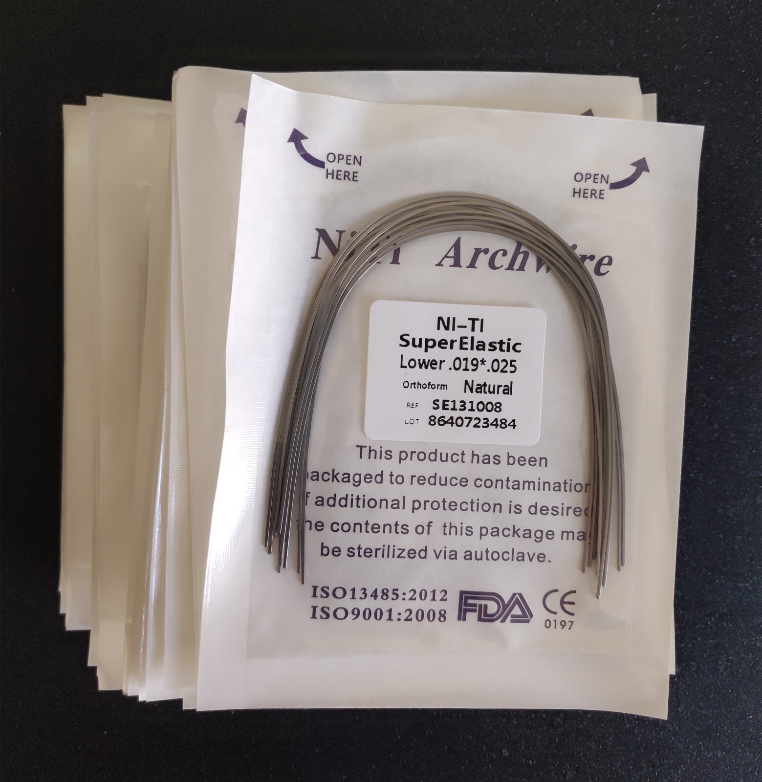 10pcs/Pack Dental Orthodontic Super Elastic Niti Arch Wire Rectangular Nature